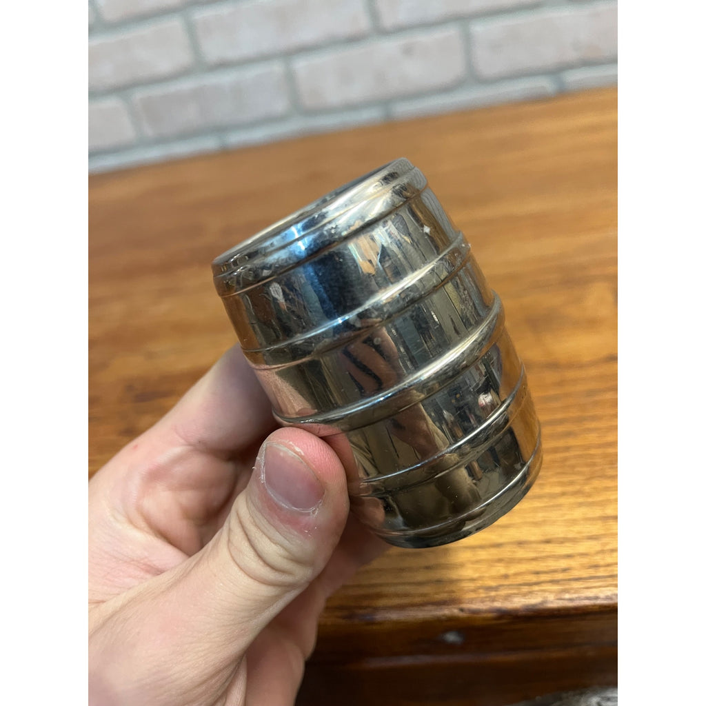 Vintage Grafton State Bank Wisconsin Coin Bank Metal Barrel - NO KEY