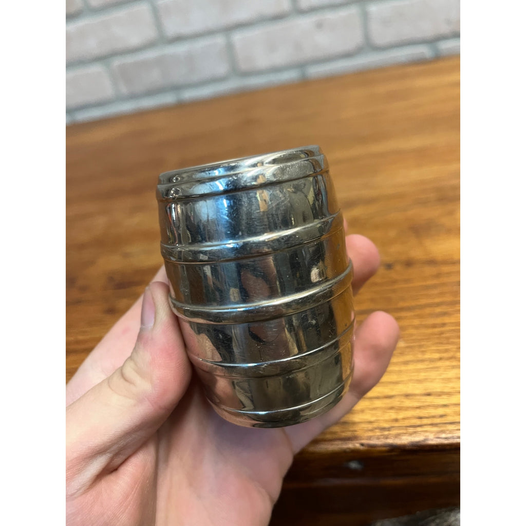 Vintage Grafton State Bank Wisconsin Coin Bank Metal Barrel - NO KEY