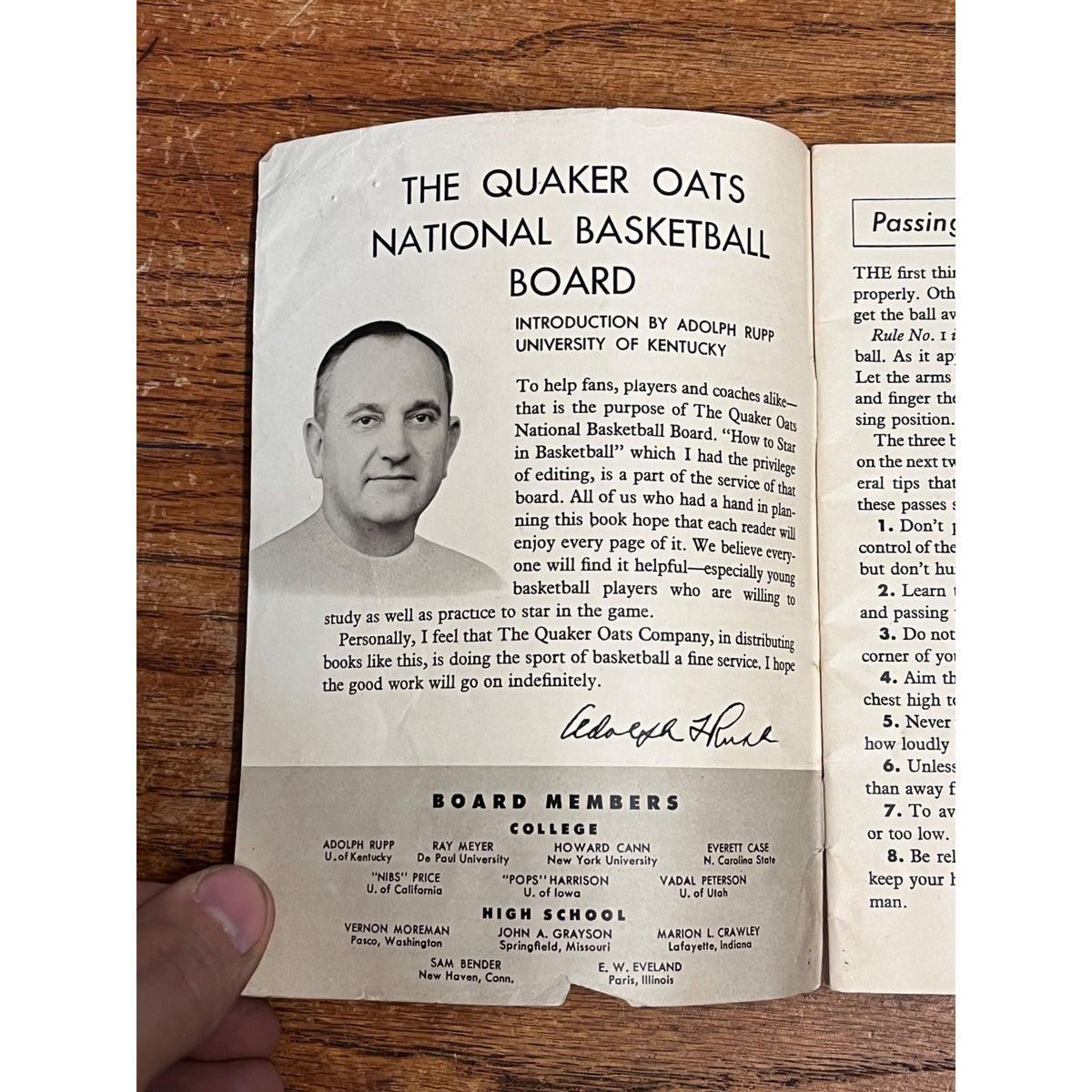 Vintage 1948 Adolph Rupp How to Star in Basketball Booklet University Kentucky