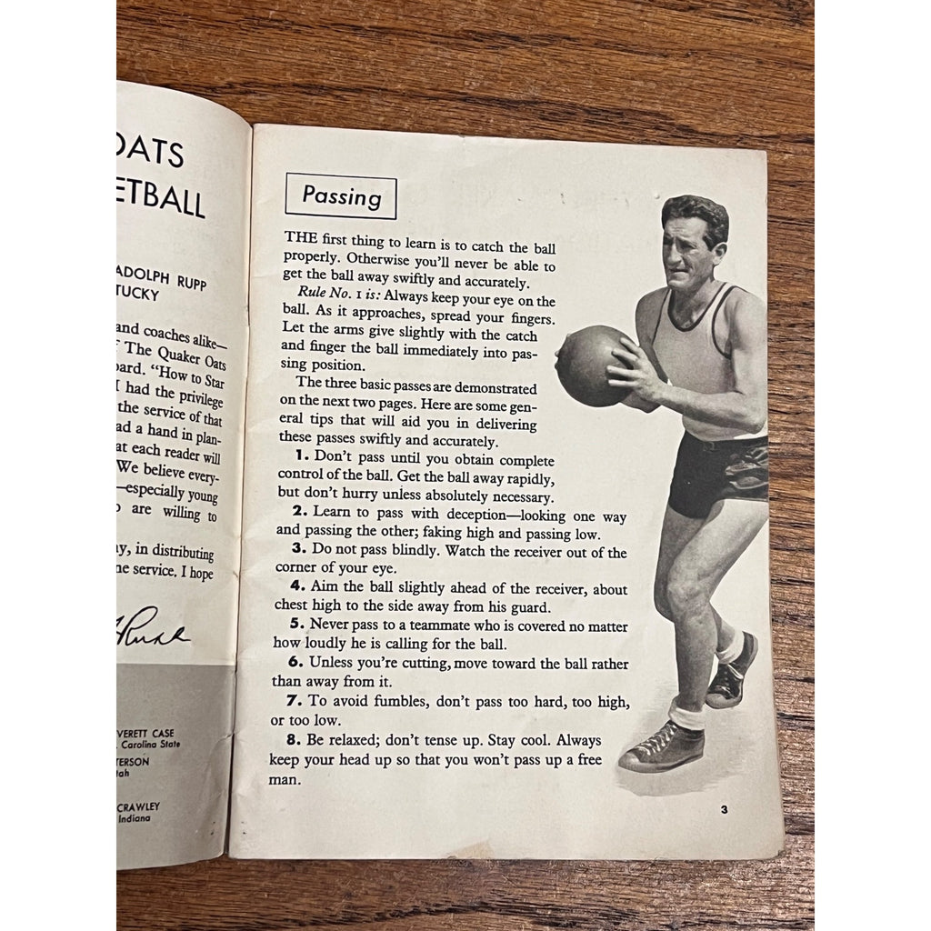 Vintage 1948 Adolph Rupp How to Star in Basketball Booklet University Kentucky