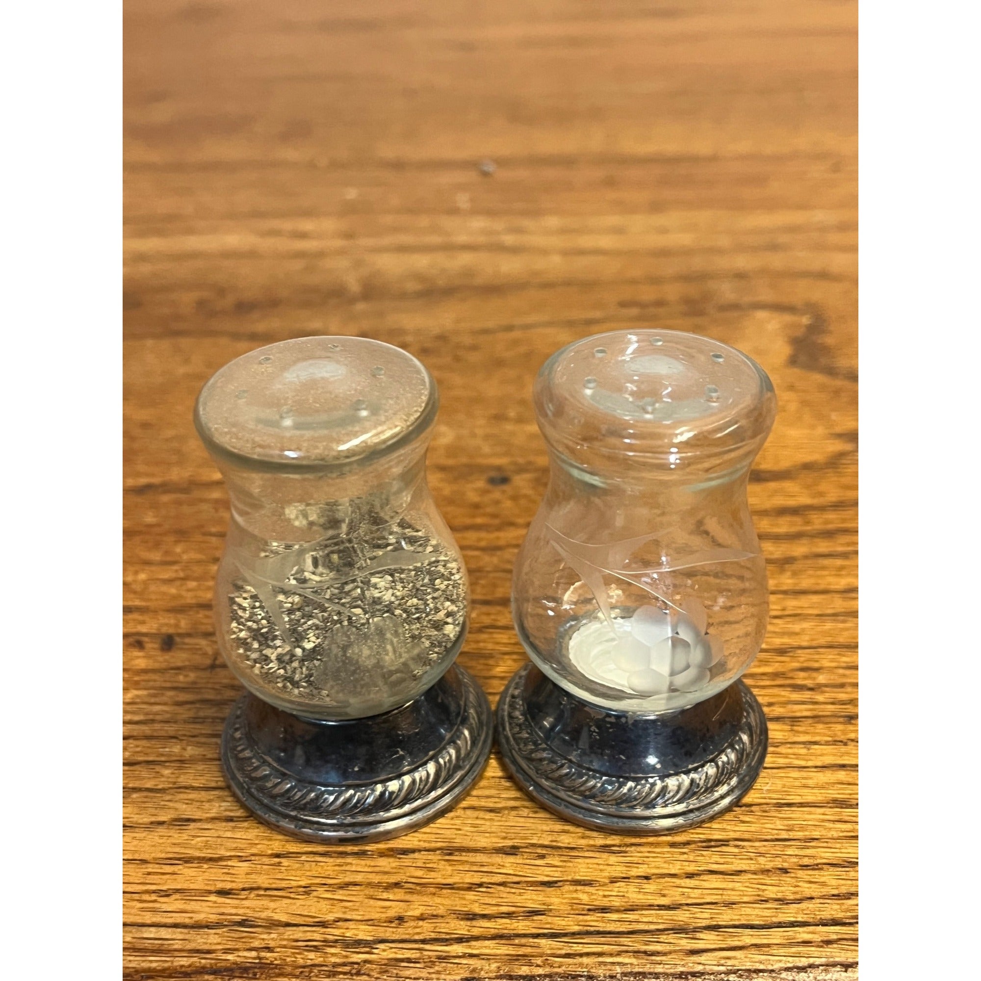 Gorham Sterling Silver Hurricane Salt & Pepper Shakers Queen's Quaker Design