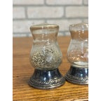 Gorham Sterling Silver Hurricane Salt & Pepper Shakers Queen's Quaker Design