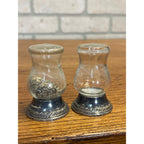 Gorham Sterling Silver Hurricane Salt & Pepper Shakers Queen's Quaker Design