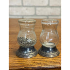 Gorham Sterling Silver Hurricane Salt & Pepper Shakers Queen's Quaker Design