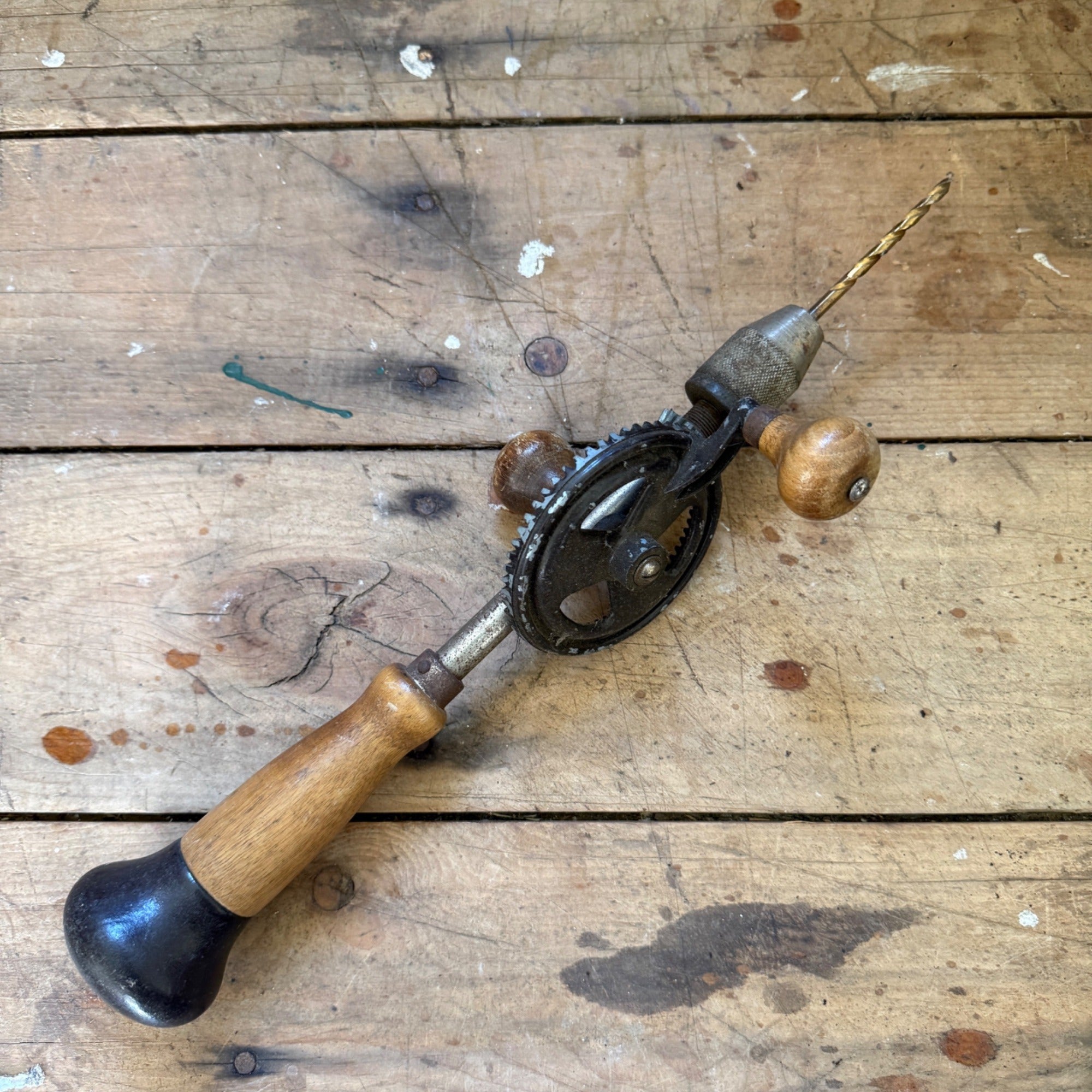 PRITZLAFF ANTIQUE EGG BEATER STYLE DRILL Tool Woodworking