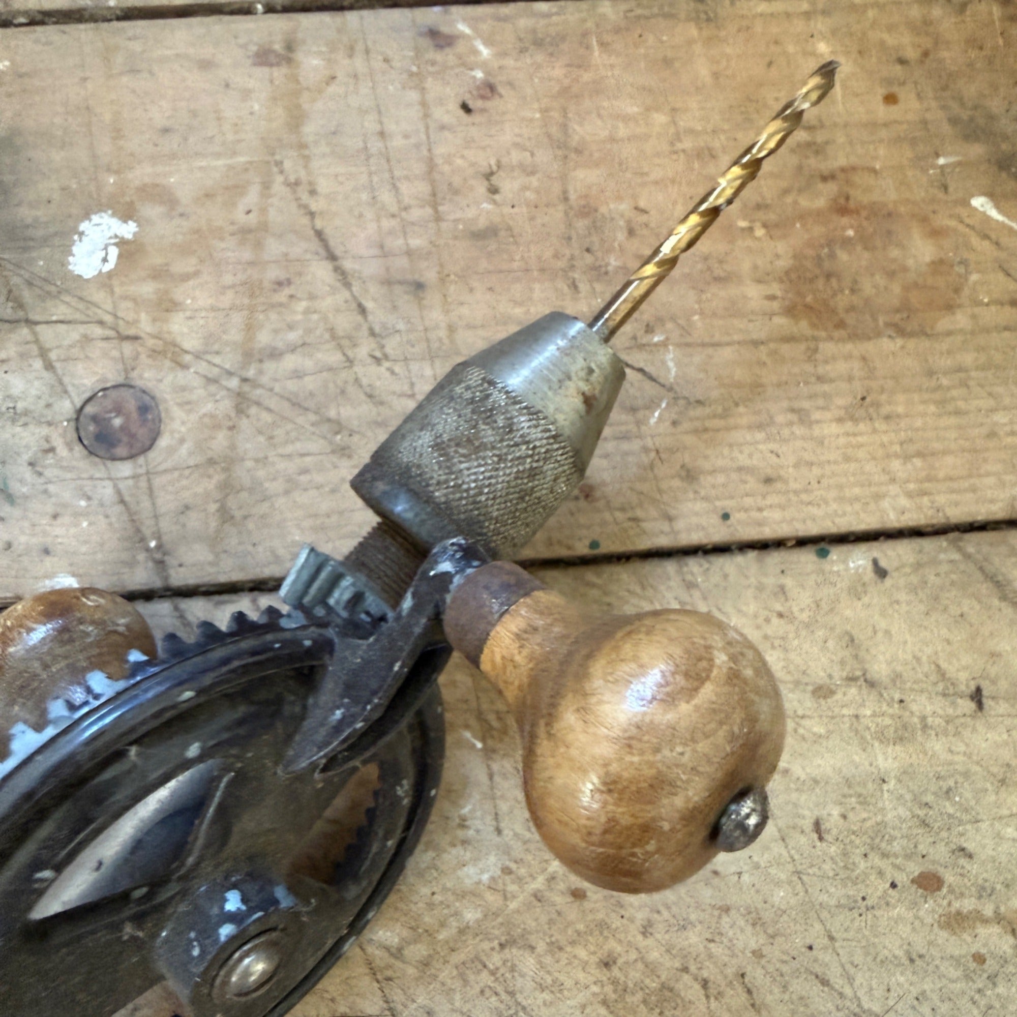 PRITZLAFF ANTIQUE EGG BEATER STYLE DRILL Tool Woodworking
