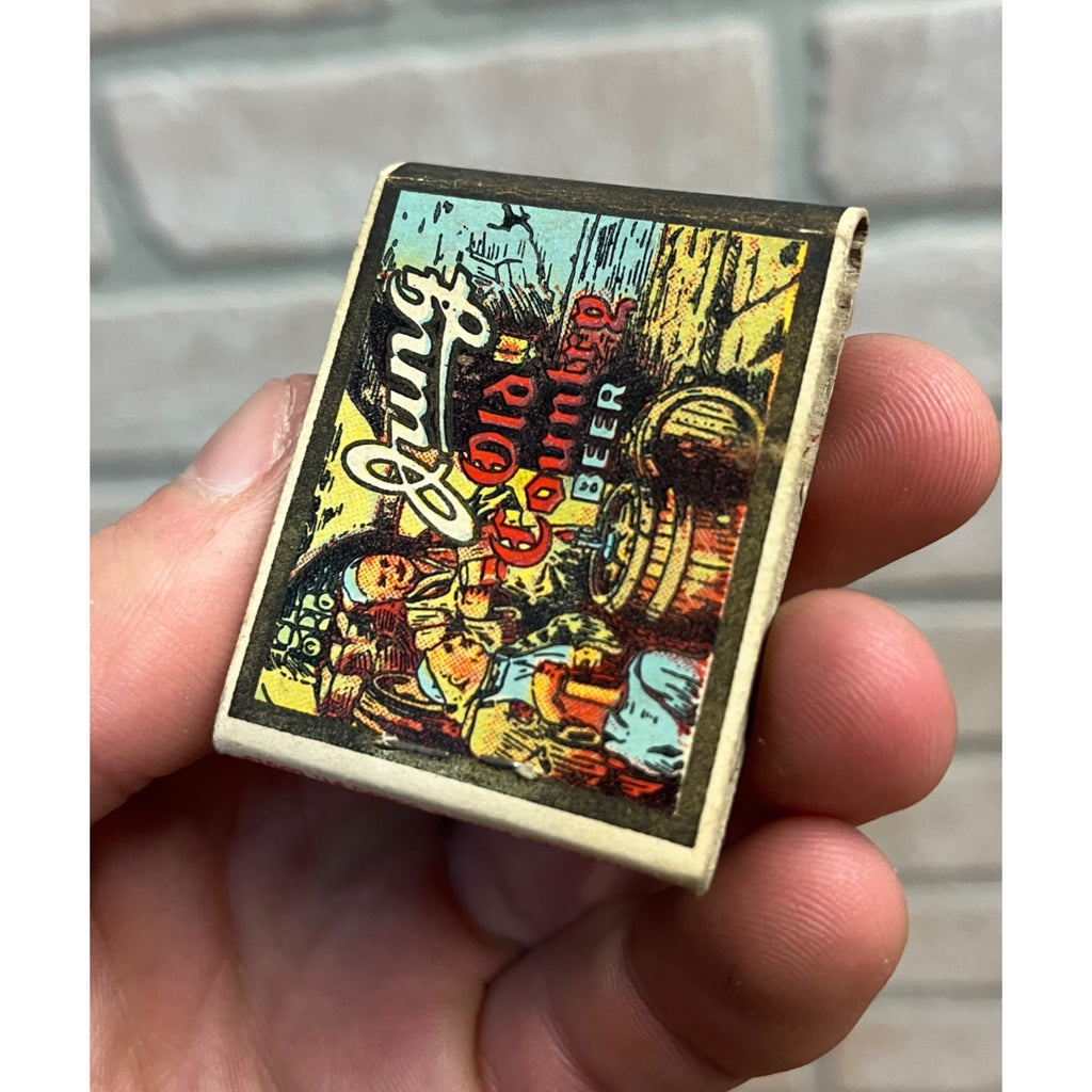 Vintage 1930s Jung Old Country Beer Brewery Random Lake Wisconsin Full Matchbook