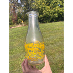 TRPQ Milk Bottle Sanitary Dairy Co. Berlin WI Quart Wis Waupun Ripon Wisconsin