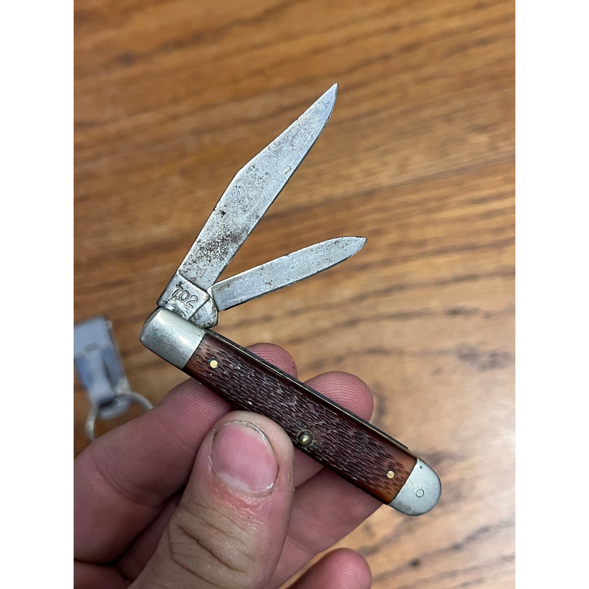 Camco USA Camillus 2 Blade #702 Trapper Pattern Pocket Knife, Delrin, 2 7/8"