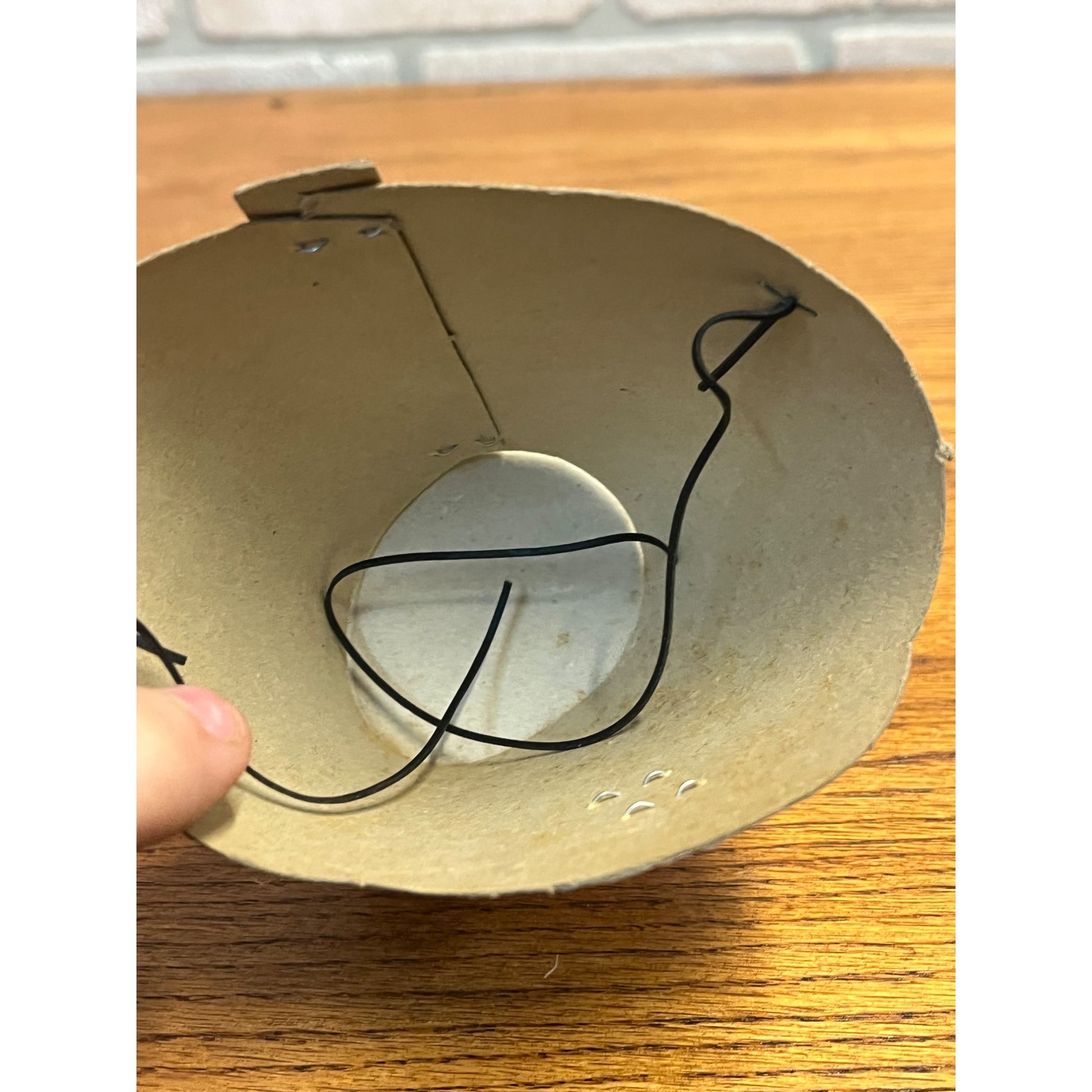 Vintage 1940s Halloween Witch Riding Black Cat Gold Cardboard Nut Cup Party Favor