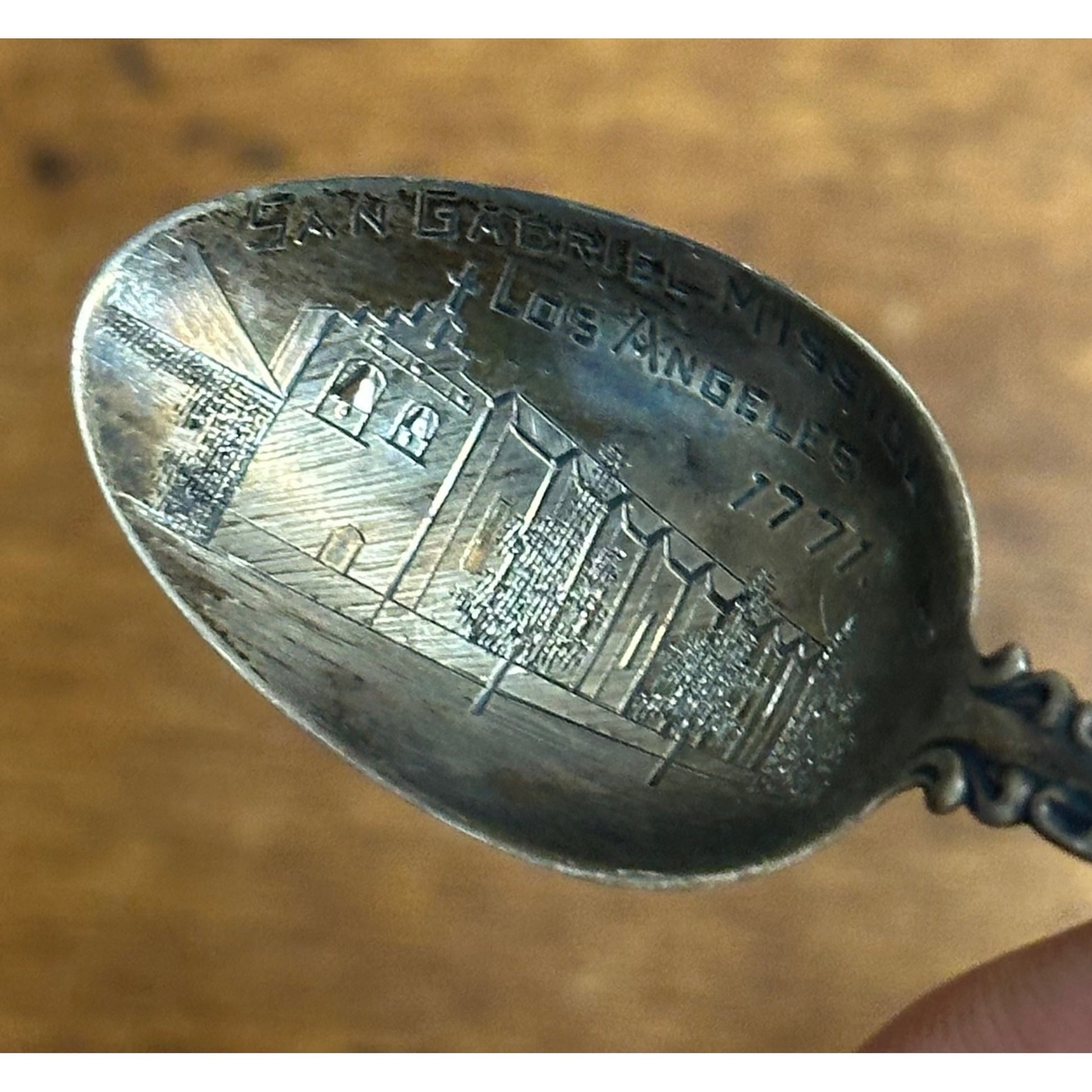 Vintage San Gabriel Mission 1771 Los Angeles Sterling Silver Spoon California