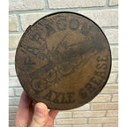 SCARCE Antique 1880s Paragon Axle Grease Wooden Oil Bentwood Wood Box Can