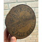 SCARCE Antique 1880s Paragon Axle Grease Wooden Oil Bentwood Wood Box Can