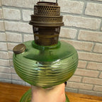 Vintage Aladdin Oil Lamp Green Beehive Parlor Lamp