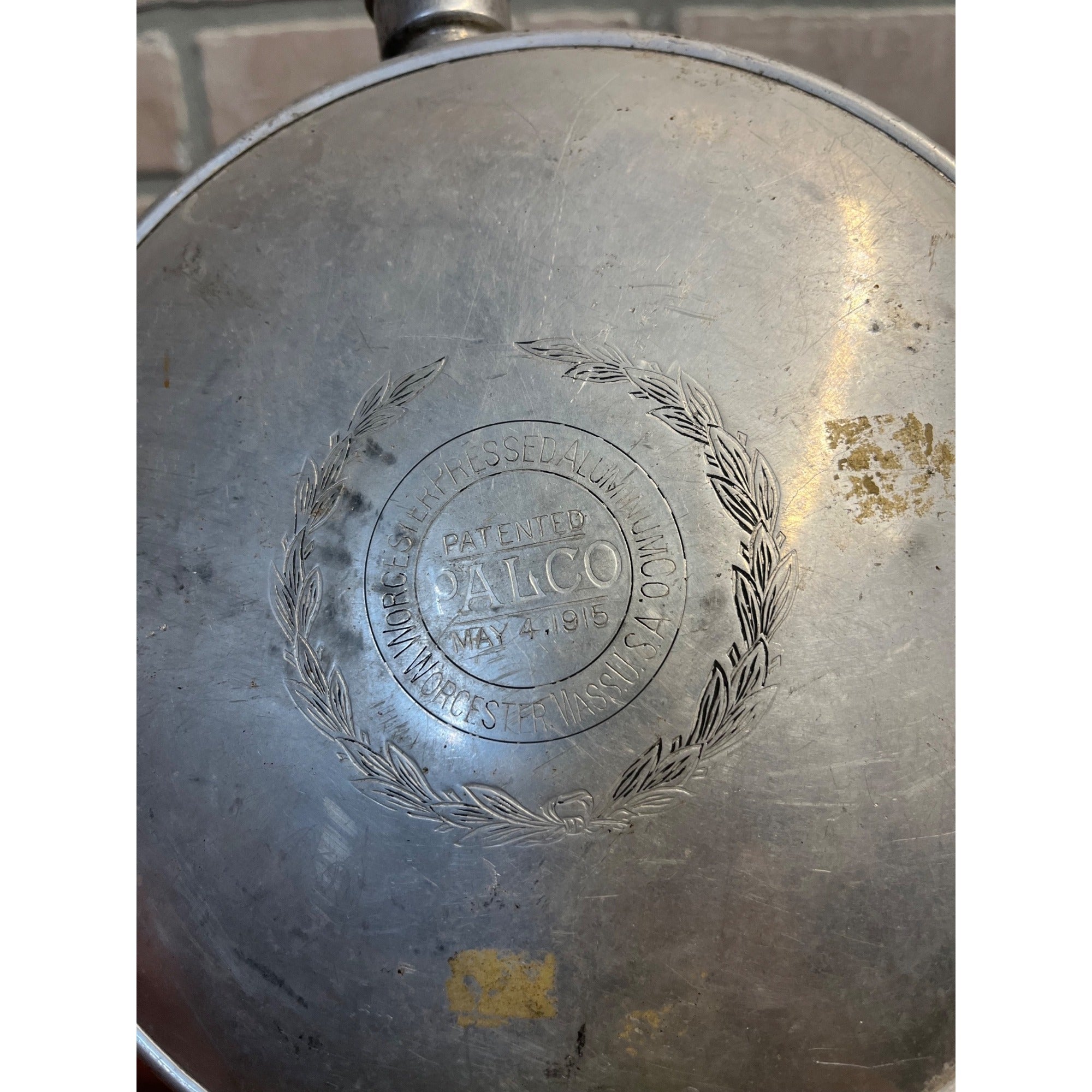 Vintage 1915 PALCO WWI Army Soldier Pressed Aluminium Canteen W/cap Worcester MA