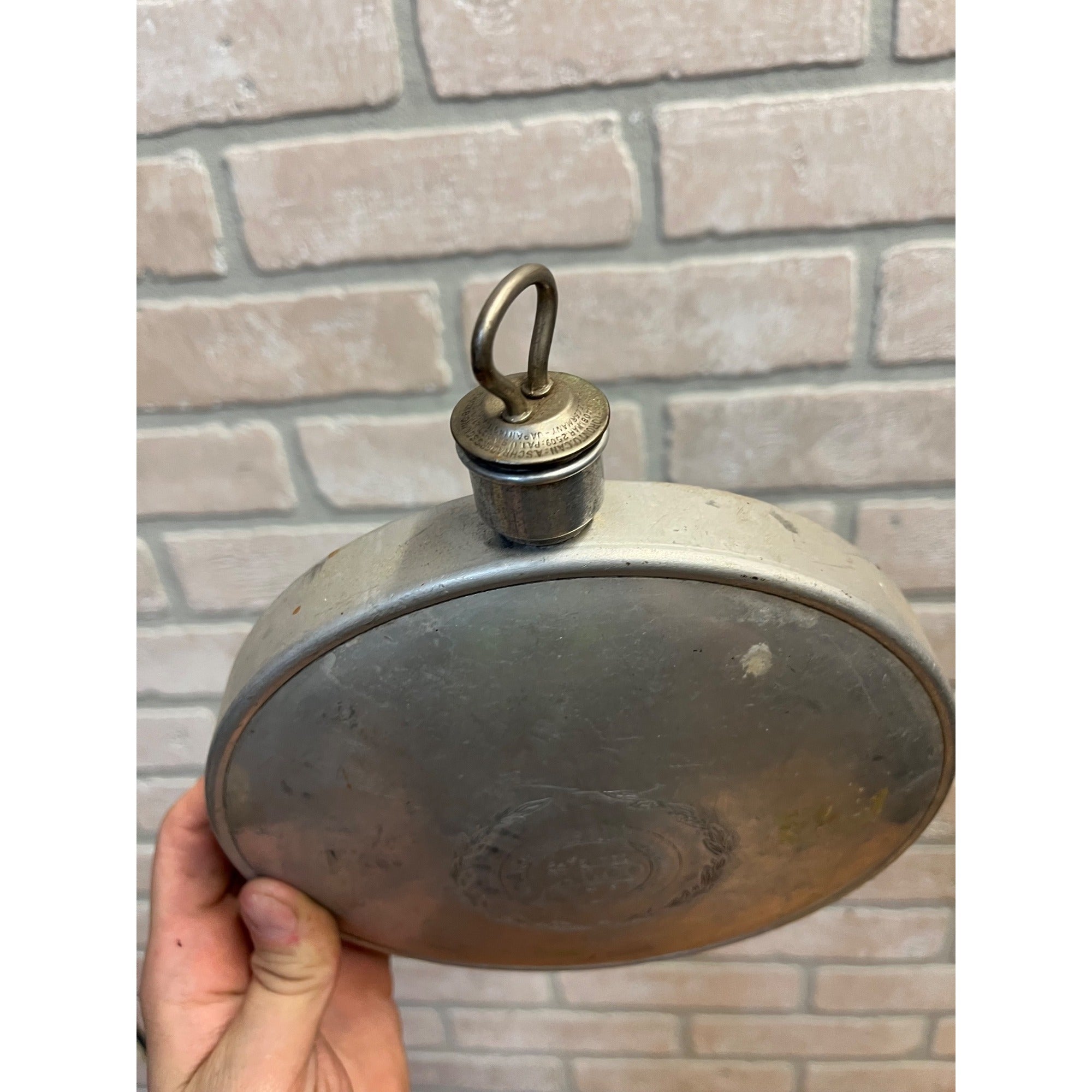 Vintage 1915 PALCO WWI Army Soldier Pressed Aluminium Canteen W/cap Worcester MA