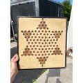 Antique Primitive Chinese Checkers Wooden Painted Game Board Folk Art AAFA