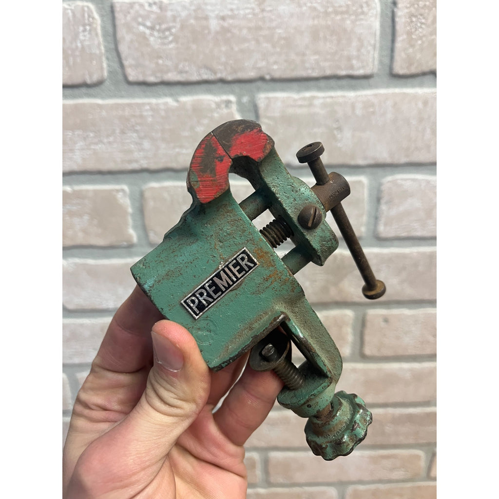 Vintage Premier Small Clamp-On Vise Watchmaker Jeweler Machinist 1.5" Jaws