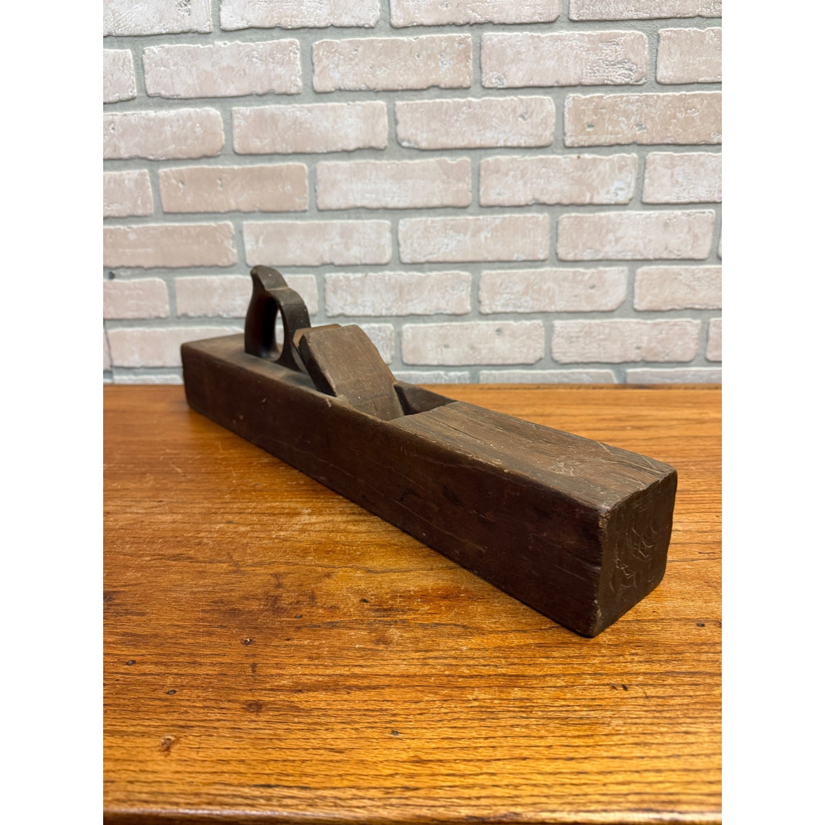 Vintage Solid Wood Block Planer Woodworking Hand Tool Primitive Design & Finish
