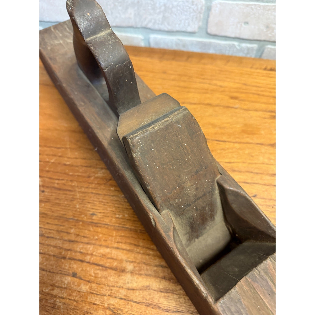 Vintage Solid Wood Block Planer Woodworking Hand Tool Primitive Design & Finish