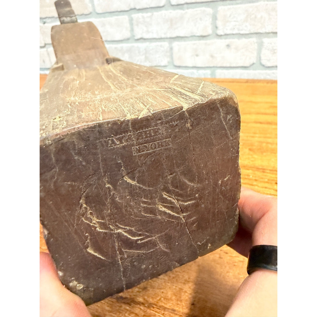 Vintage Solid Wood Block Planer Woodworking Hand Tool Primitive Design & Finish