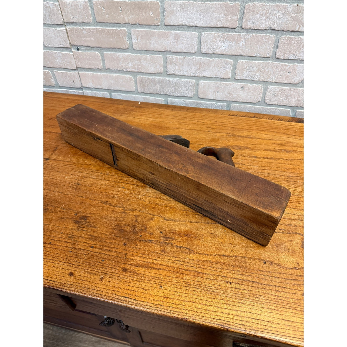 Vintage Solid Wood Block Planer Woodworking Hand Tool Primitive Design & Finish