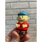 Vintage 1966 Charlie Brown Ceramic Fridge Magnet 2.5"