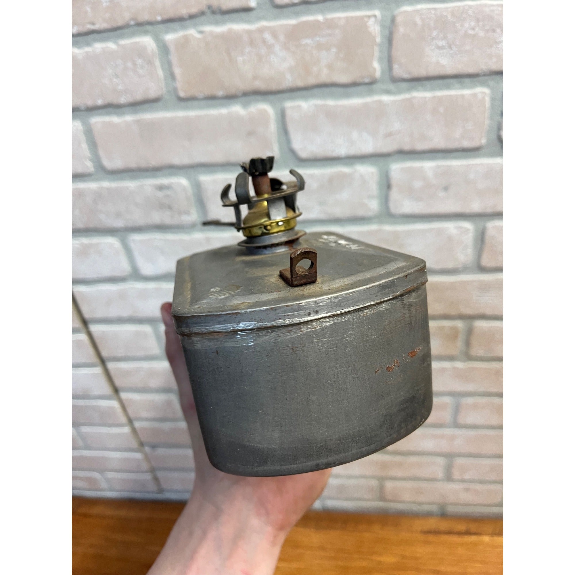Original Handlan Railroad Switch or Marker Light Lamp Fount W/ Burner- Clean