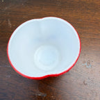 Vintage Hazel Atlas Painted Milk Glass Strawberry Jam Jar With Lid