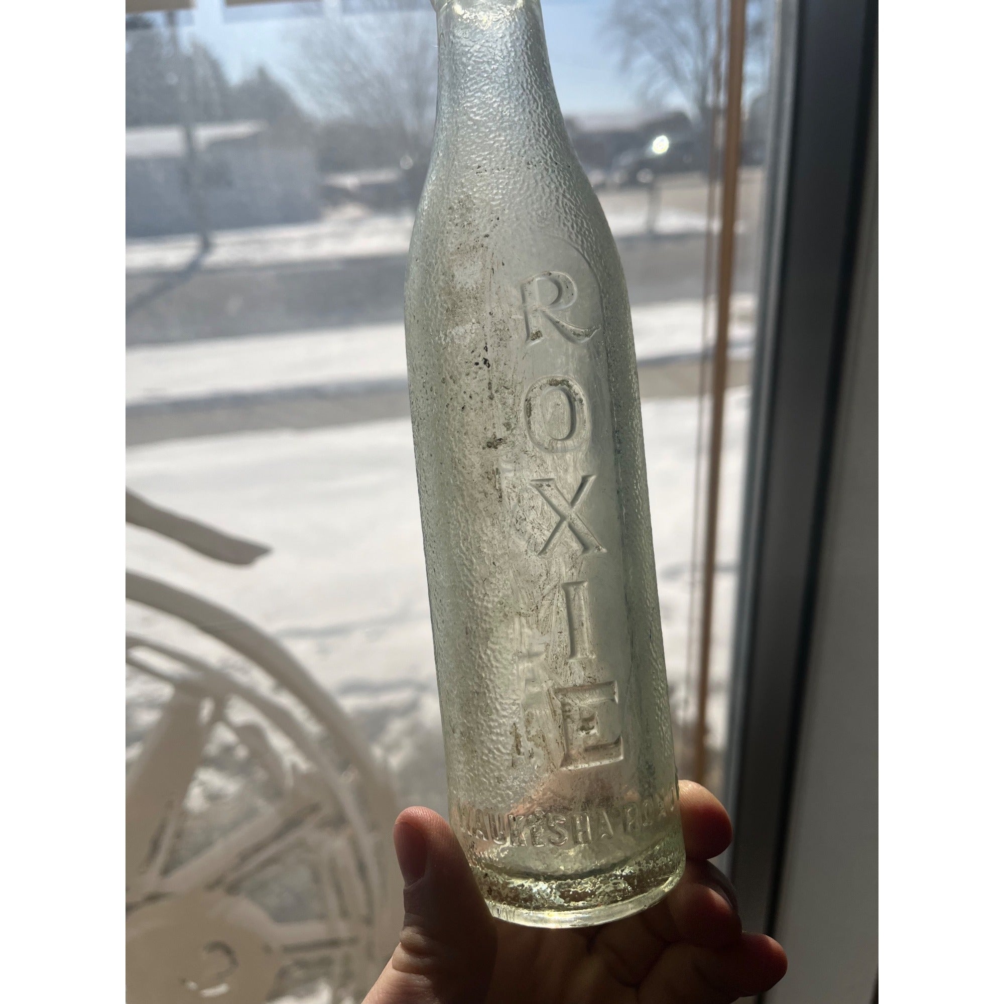 Vintage Roxie Waukesha Roxo Co. Wisconsin Bottle 1940s Glass Soda 7oz