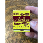 Vintage Matchbook Advertising - Hotel Antlers - Milwaukee, Wis.