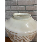 Antique Art Deco Nouveau Milk Glass Acorn Ceiling Light Fixtures Set (6)