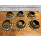 Antique Art Deco Nouveau Milk Glass Acorn Ceiling Light Fixtures Set (6)