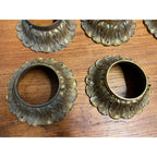 Antique Art Deco Nouveau Milk Glass Acorn Ceiling Light Fixtures Set (6)