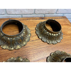 Antique Art Deco Nouveau Milk Glass Acorn Ceiling Light Fixtures Set (6)