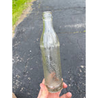 Vintage  Waushara Bottling Co Wisconsin Wis Soda Bottle Embossed 1940s Art Deco
