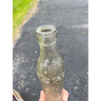 Vintage  Waushara Bottling Co Wisconsin Wis Soda Bottle Embossed 1940s Art Deco