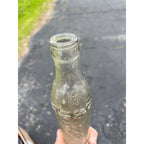 Vintage  Waushara Bottling Co Wisconsin Wis Soda Bottle Embossed 1940s Art Deco