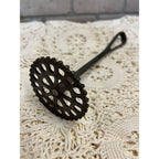 Vintage Cast Steel Primitive Antique Potato Ricer Food Masher Kitchen Tool Utensil
