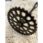 Vintage Cast Steel Primitive Antique Potato Ricer Food Masher Kitchen Tool Utensil