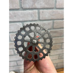 Vintage Cast Steel Primitive Antique Potato Ricer Food Masher Kitchen Tool Utensil