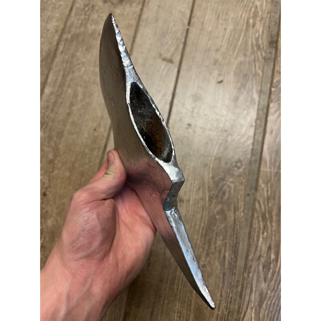 Vintage Fireman's Single Bit Axe Head w/ Pick Painted Silver 2lb 15oz Fire Head