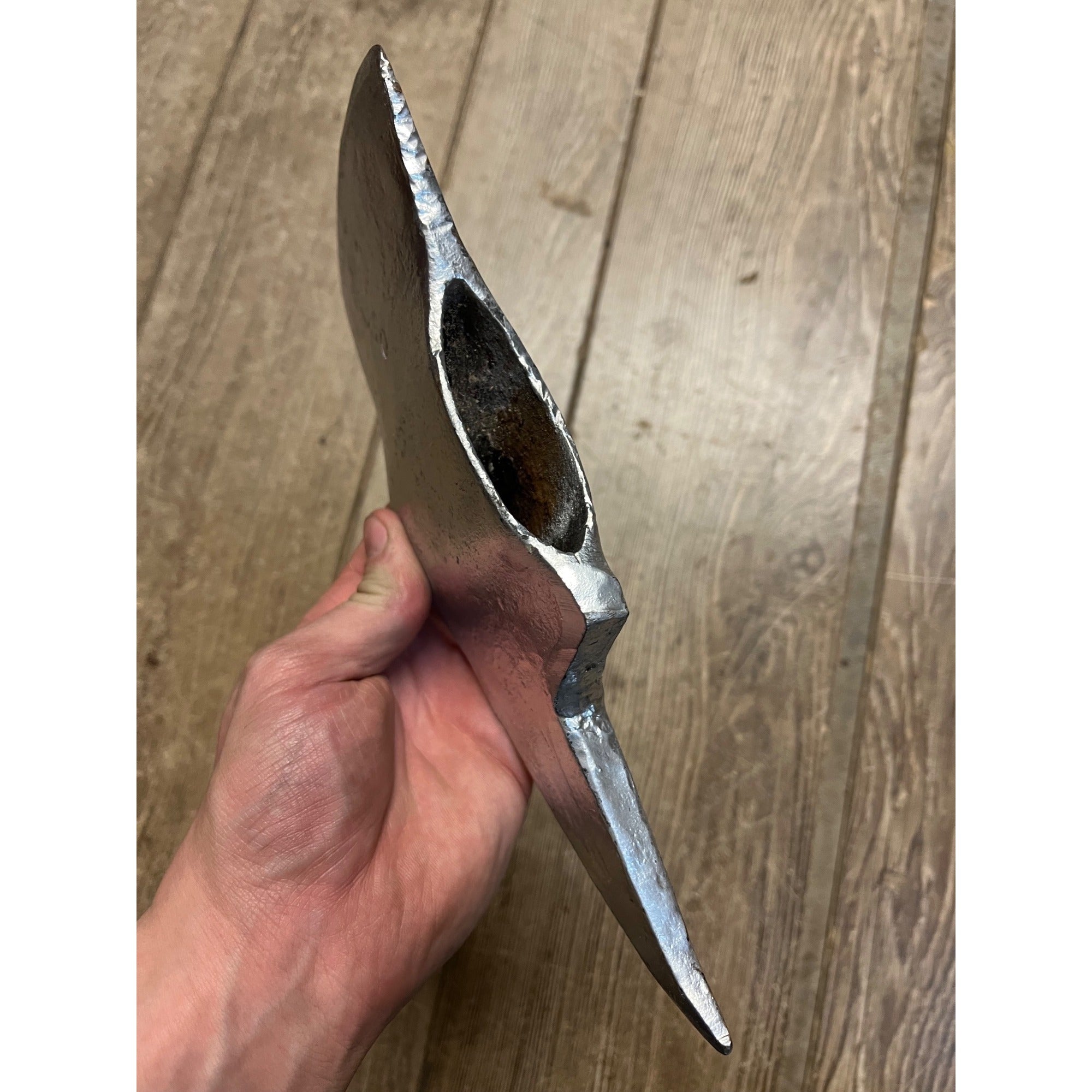 Vintage Fireman's Single Bit Axe Head w/ Pick Painted Silver 2lb 15oz Fire Head