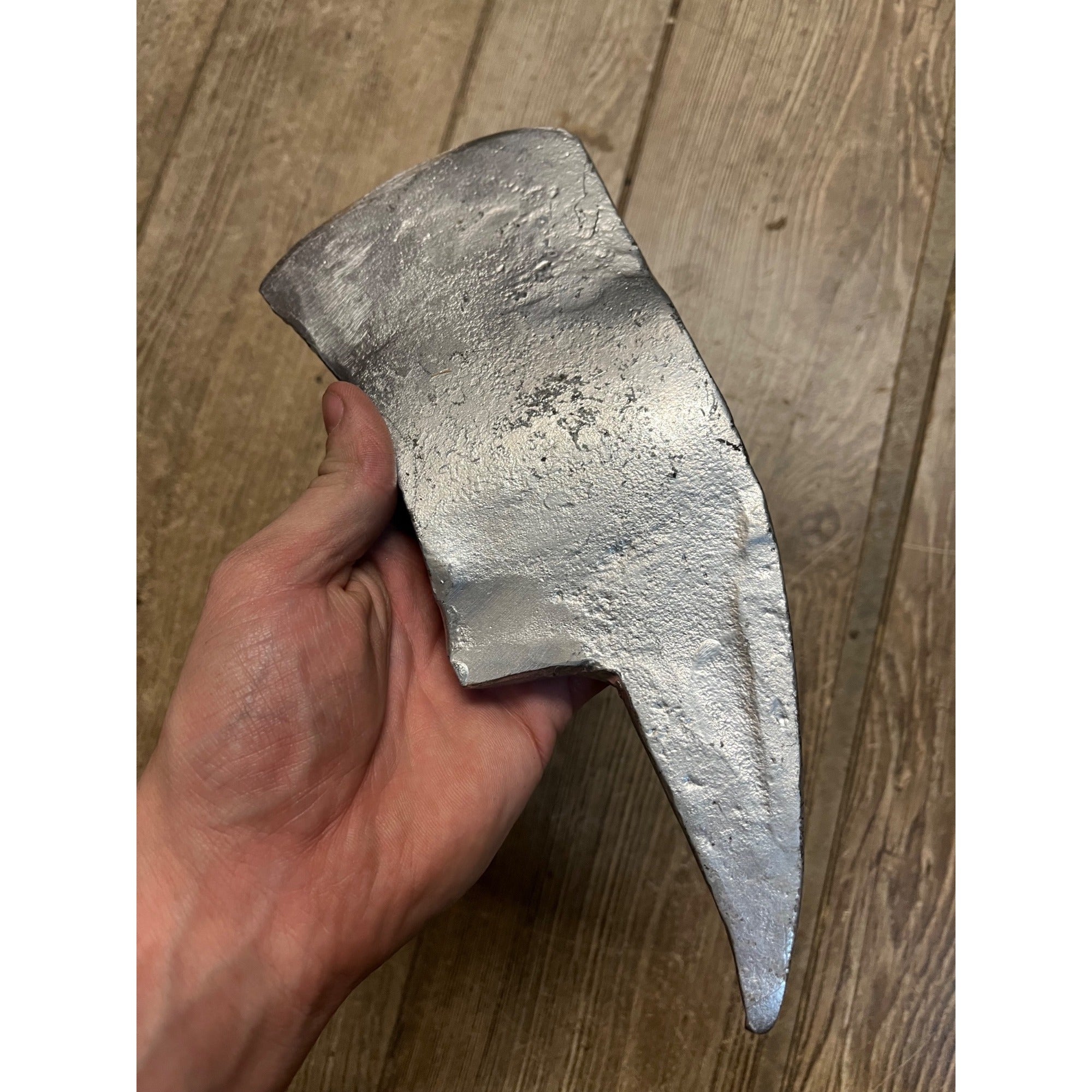 Vintage Fireman's Single Bit Axe Head w/ Pick Painted Silver 2lb 15oz Fire Head