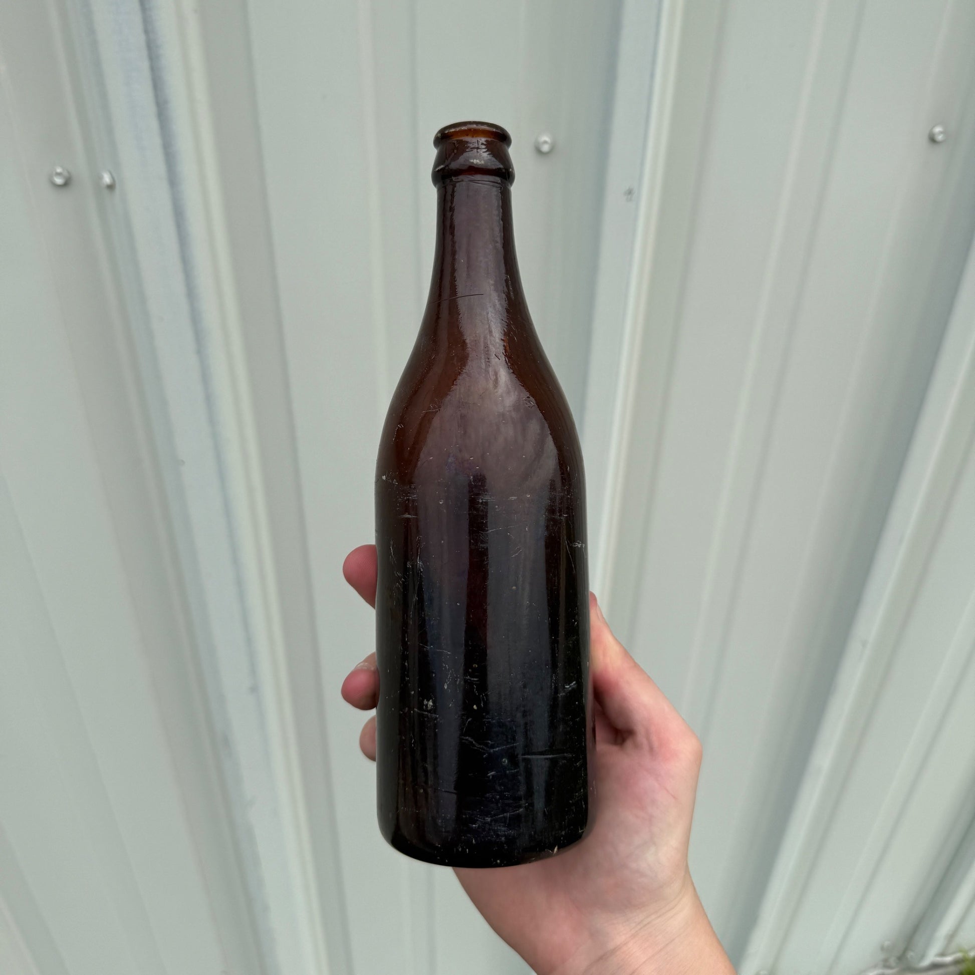 Pre-Pro Walter Bros Brewing Co. Beer Bottle 12oz Amber Brown Embossed Menasha WI