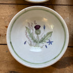 Buchan Thistle Serving  Scotland Stoneware Pottery  Dessert or Cereal Bowls 6”