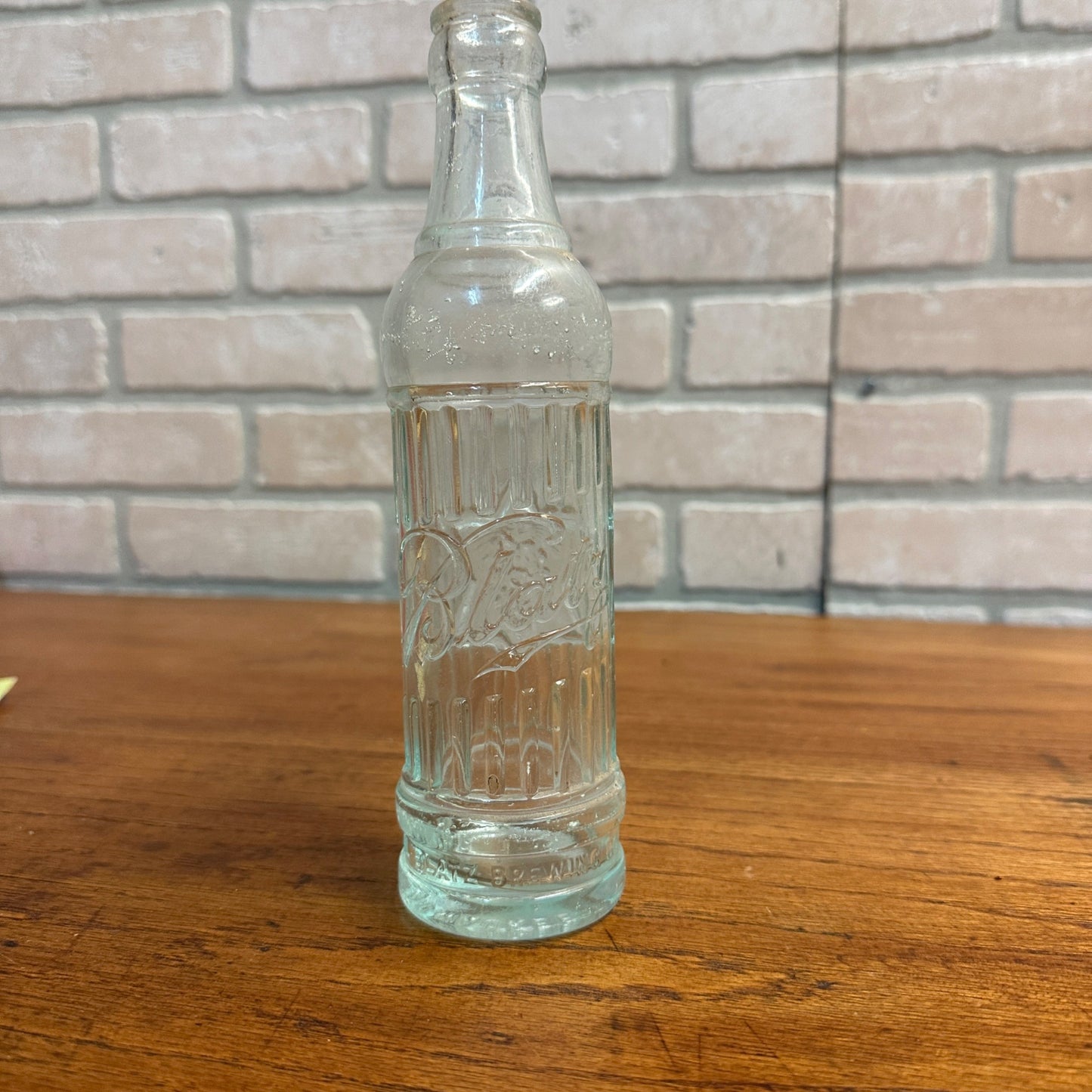 Vintage 1930s Blatz Beer Brewing Co. Prohibition Era Art Deco Soda Bottle Ribbed