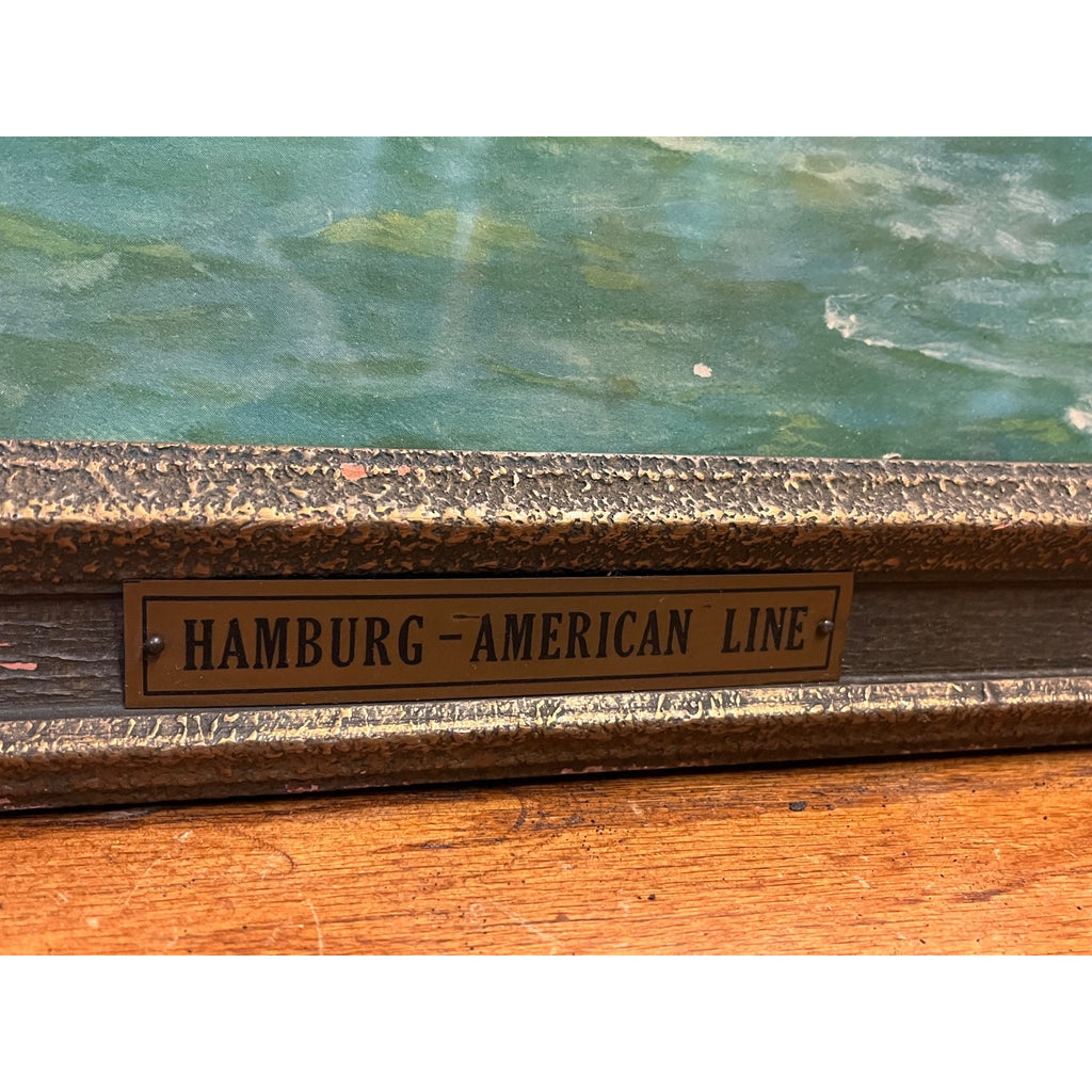 Vintage Hamburg-American Line Original Advertising Litho Print SS Reliance Hans Bohrdt Ship