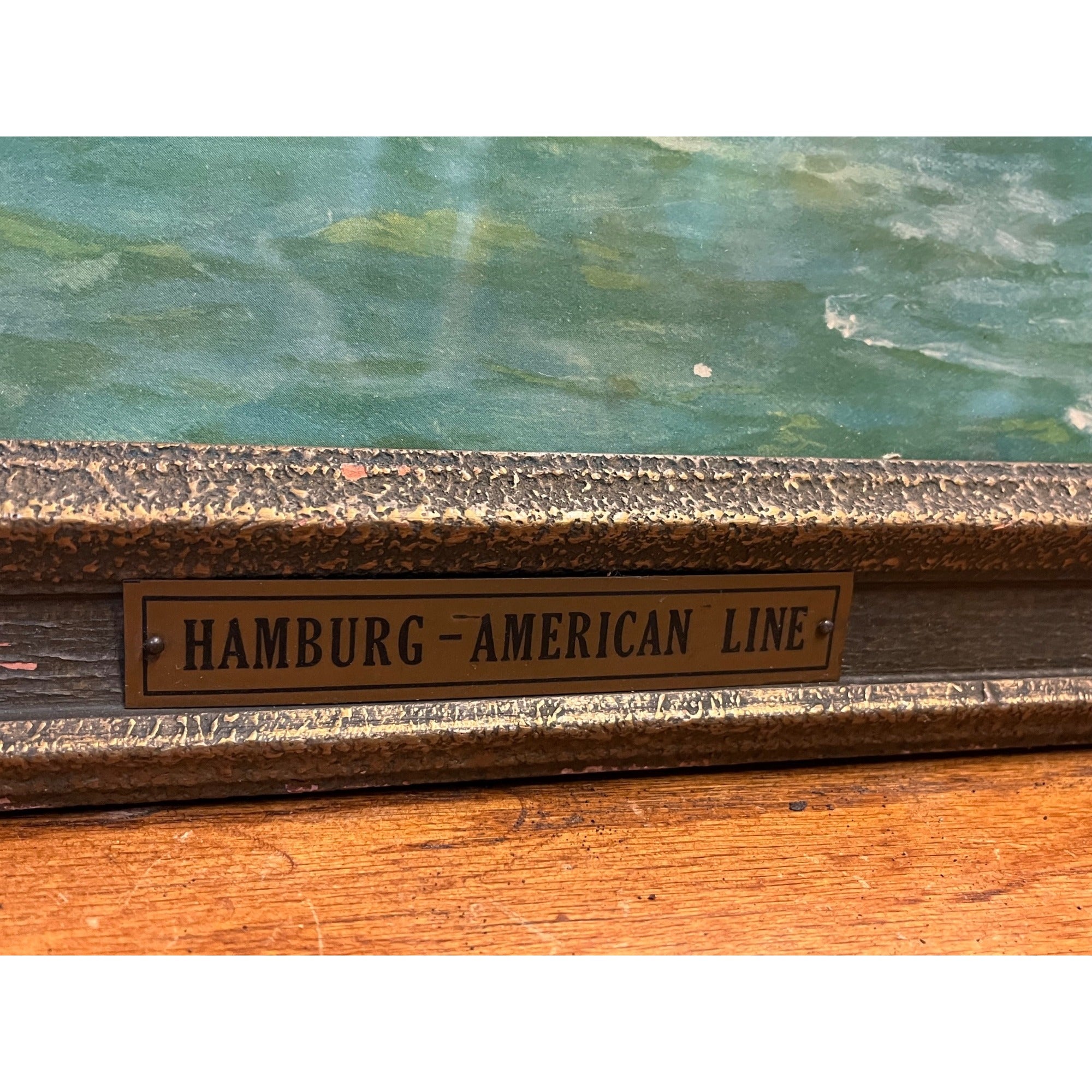 Vintage Hamburg-American Line Original Advertising Litho Print SS Reliance Hans Bohrdt Ship