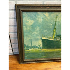 Vintage Hamburg-American Line Original Advertising Litho Print SS Reliance Hans Bohrdt Ship